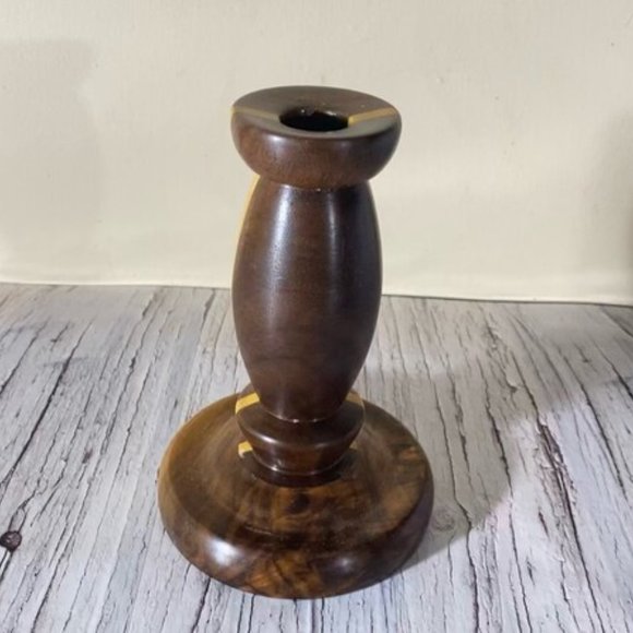 Wood Candle Holder ,Candlesticks | Wooden Candlestick Holder, Wood Pillar Candle - Picture 3 of 6